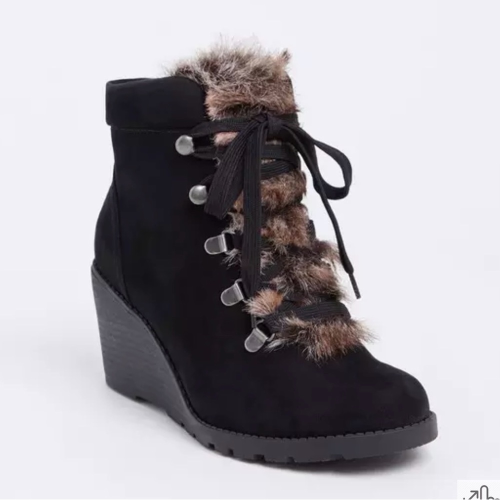 Torrid Sherpa Wedge Bootie - Size 13WW